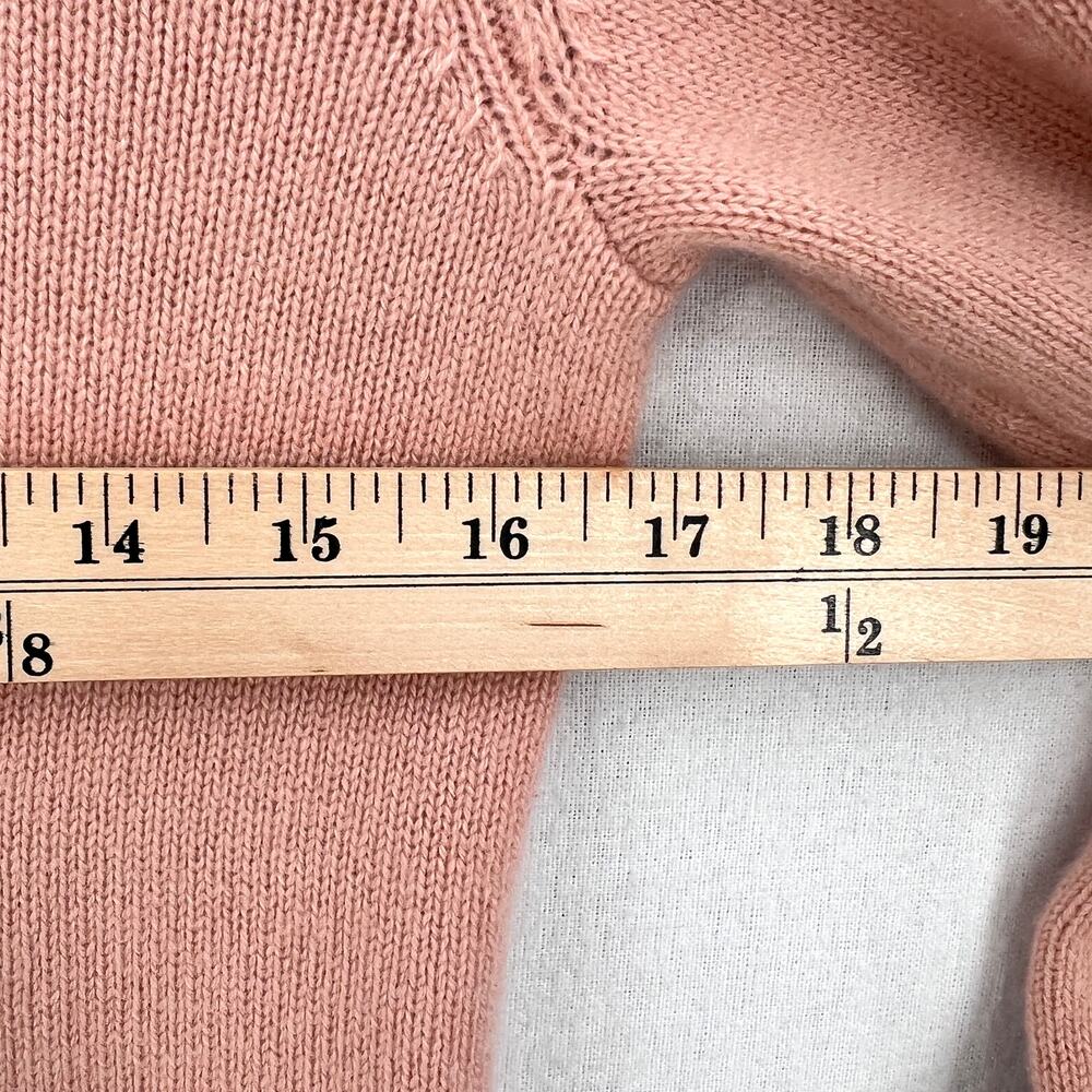 THEORY Salomina Tie Back Cashmere Sweater Women Small Pink Crew Neck Long Sleeve - Picture 14 of 15